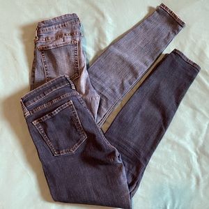 Two pairs of Gap, skinny Jean, leggings
